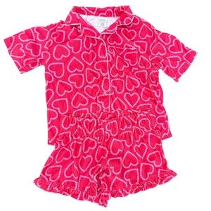 Pink Heart Pajama Set, art class, girls large 10-12